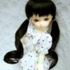 Wig / 6-7 inch / Soft Curly Long Twintails (Black #2)