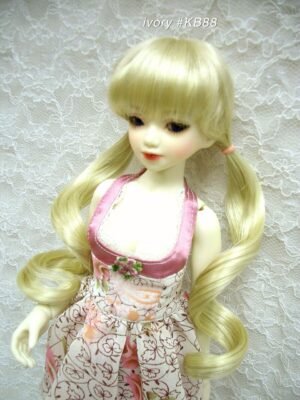 Wig / 6-7 inch / Soft Curly Long Twintails (Ivory #KB88)