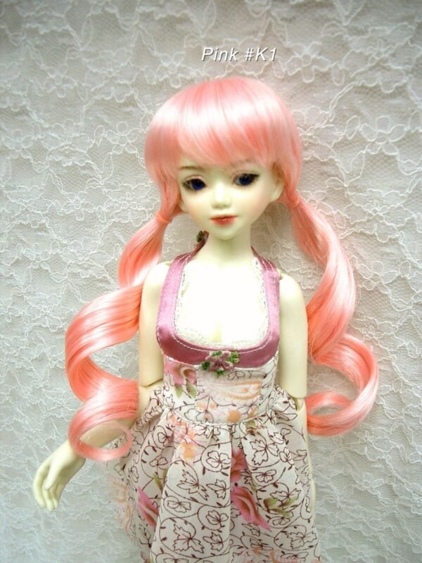 Wig / 6-7 inch / Soft Curly Long Twintails (Pink #K1)
