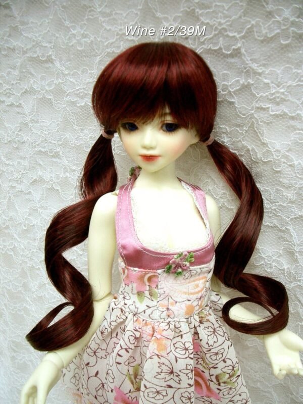 Wig / 6-7 inch / Soft Curly Long Twintails (Wine #2/39M)