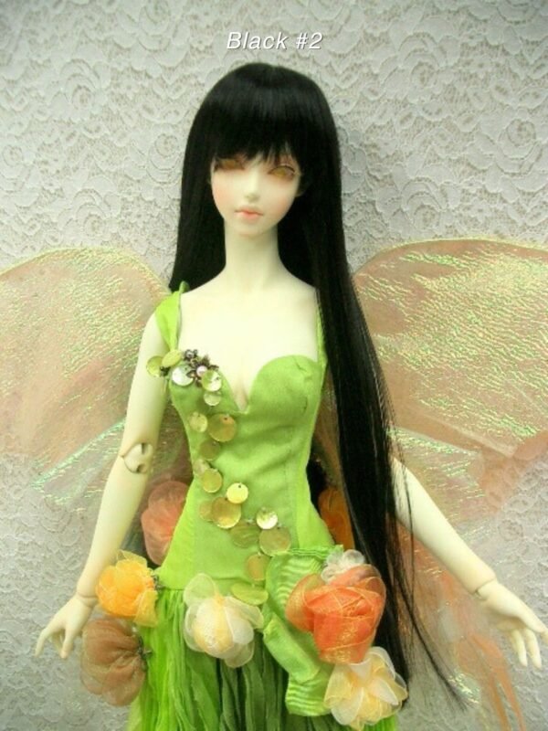 Wig / 8 inch / Long Straight with Bangs *Length 38cm (Black #2)