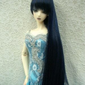 Wig / 8 inch / Long Straight with Bangs *Length 38cm (Darknavy #2/B7M)