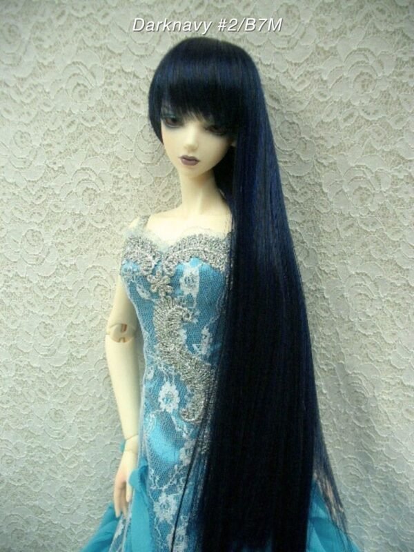 Wig / 8 inch / Long Straight with Bangs *Length 38cm (Darknavy #2/B7M)