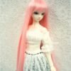 Wig / 8 inch / Long Straight with Bangs *Length 38cm (Pink #K1)
