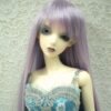 Wig / 8 inch / Long Straight with Bangs *Length 38cm (Purple #K5)