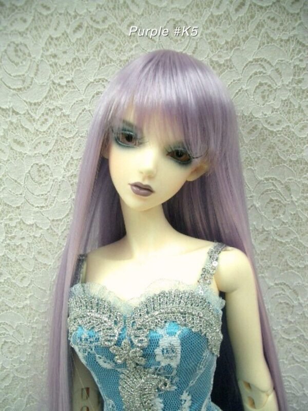 Wig / 8 inch / Long Straight with Bangs *Length 38cm (Purple #K5)