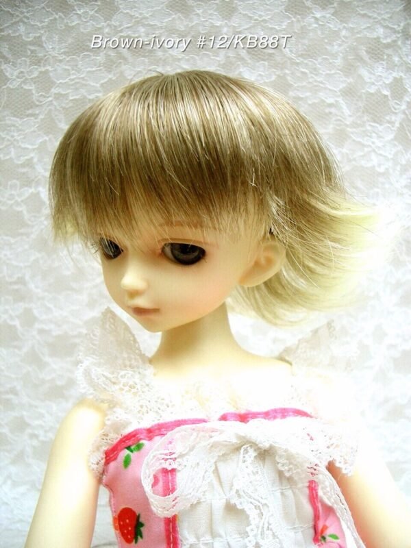 Wig / 7-8 inch / Long Bob Choppy (Brown-ivory #12/KB88T)