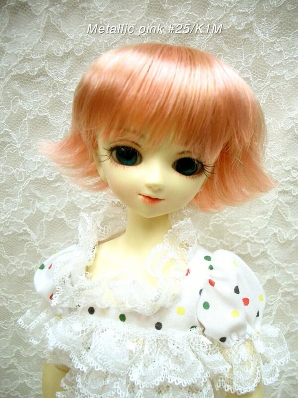 Wig / 7-8 inch / Long Bob Choppy (Metallic pink #25/K1M)