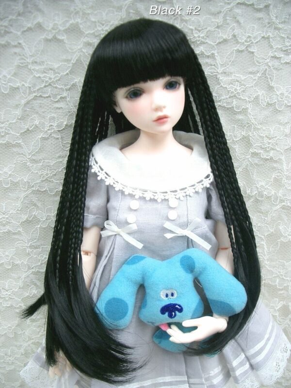 Wig / 6-7 inch / Braided Hair with Bangs (Black #2)