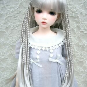 Wig / 6-7 inch / Braided Hair with Bangs (Grey #60)