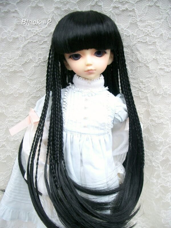 Wig / 7-8 inch / Braided Hair with Bangs (Black #2)