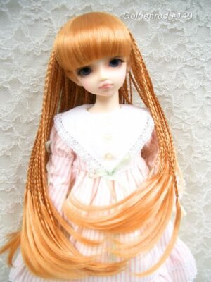 Wig / 7-8 inch / Braided Hair with Bangs (Goldenrod #140)