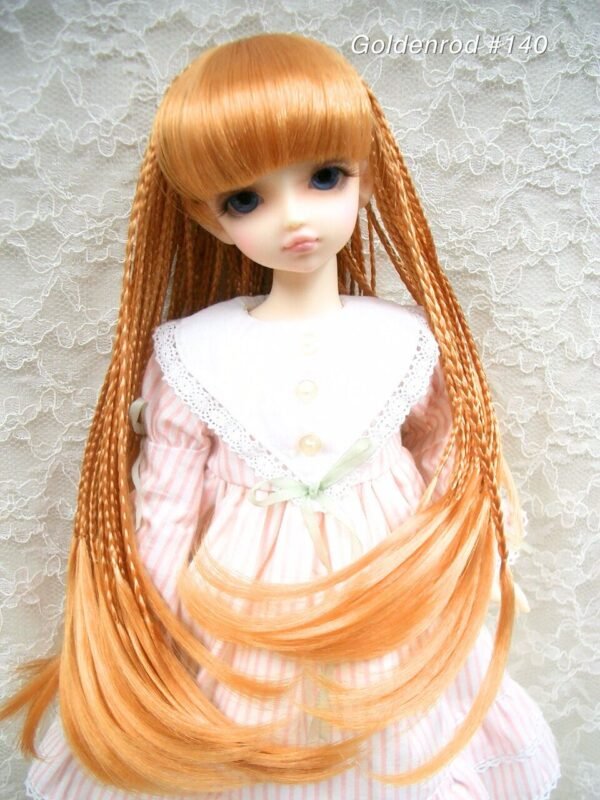 Wig / 7-8 inch / Braided Hair with Bangs (Goldenrod #140)