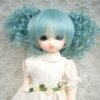 Wig / 6-7 inch / Curly Twintails with Bangs (Ashblue mix #B1/60M)