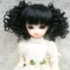 Wig / 6-7 inch / Curly Twintails with Bangs (Black #2)