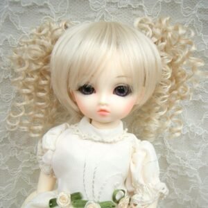 Wig / 6-7 inch / Curly Twintails with Bangs (Lightgold #613)