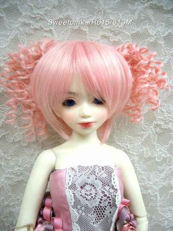 Wig / 6-7 inch / Curly Twintails with Bangs (Sweetpink #R615/613M)