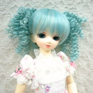 Wig / 7-8 inch / Curly Twintails with Bangs (Blue #B10/60M)