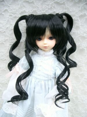 Wig / 7-8 inch / Long Twintails (Black #2)