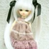 Wig / 6-7 inch / Ribbon Twintails (White)