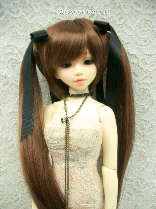 Wig / 6-7 inch / Ribbon Twintails (Chocobrown #12)
