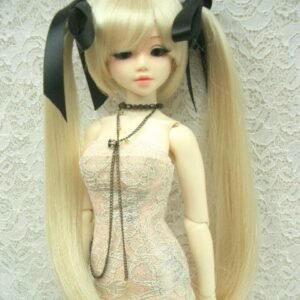 Wig / 6-7 inch / Ribbon Twintails (Ivory #KB88)