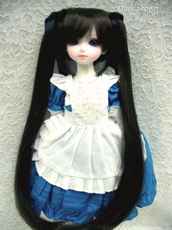 Wig / 7-8 inch / Ribbon Twintail (Dark brown #8)