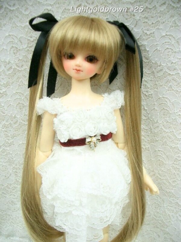 Wig / 7-8 inch / Ribbon Twintail (Lightgoldbrown #25)