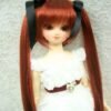 Wig / 7-8 inch / Ribbon Twintail (Maroon #350)