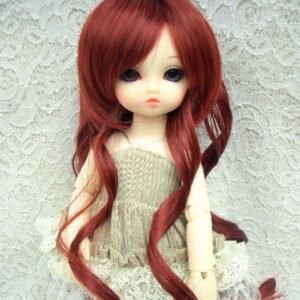 Wig / 6-7 inch / Long Twintails (Maroon #350)