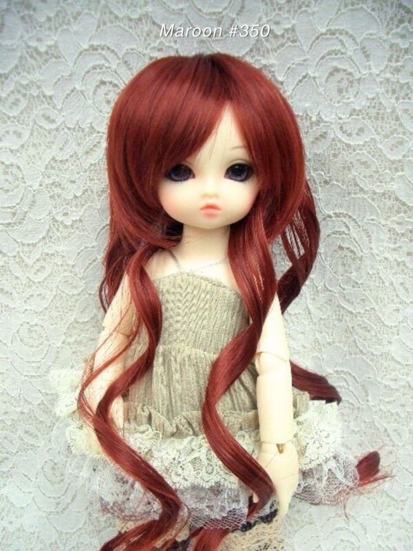 Wig / 6-7 inch / Long Twintails (Maroon #350)