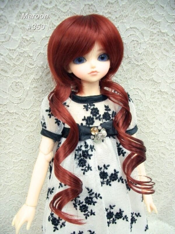 Wig / 7-8 inch / Curly Twintail (Maroon #350)