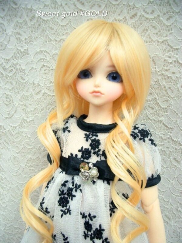 Wig / 7-8 inch / Curly Twintail (Sweet gold #GOLD)