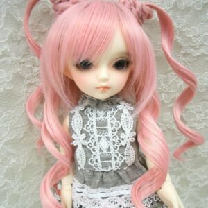 Wig / 6-7 inch / Chignon Curly Twintails (Metallic pink #RD615/25M)