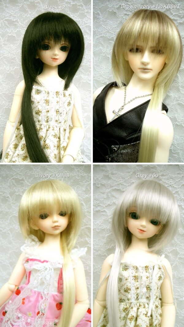 Wig / 7-8 inch / Shaggy Long hair (Black #2)