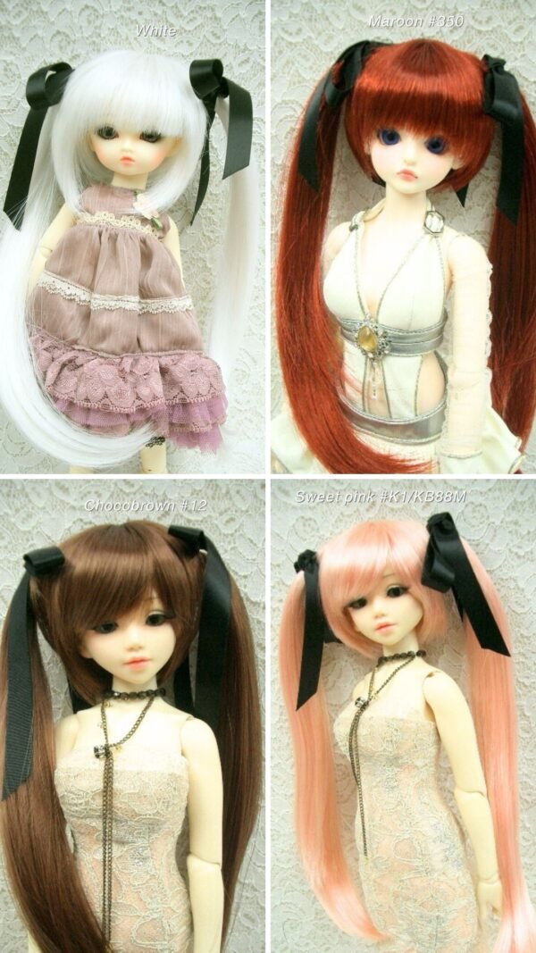 Wig / 6-7 inch / Ribbon Twintails (Lightgoldbrown #25)