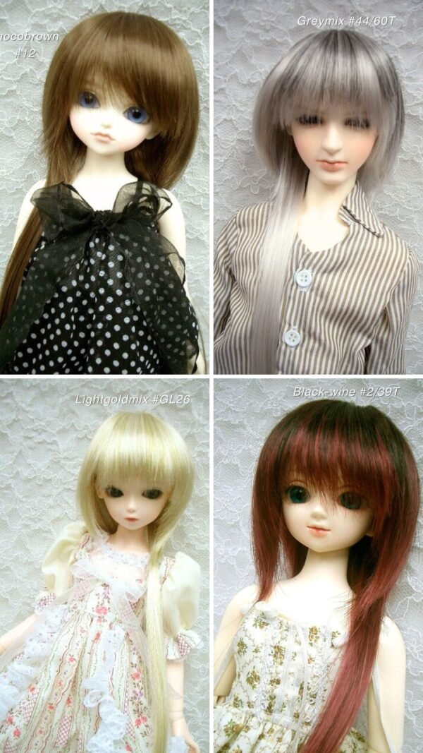 Wig / 7-8 inch / Shaggy Long hair (Black #2)