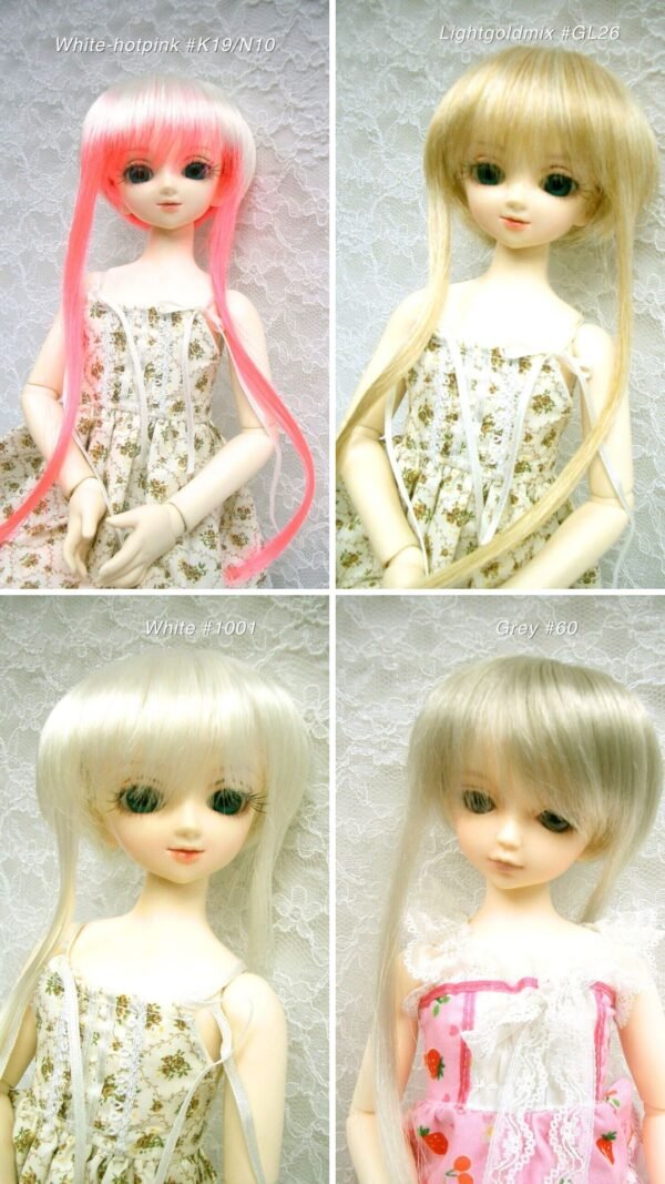 Wig / 7-8 inch / Long Double Shaggy (White-hotpink #K19/N10)