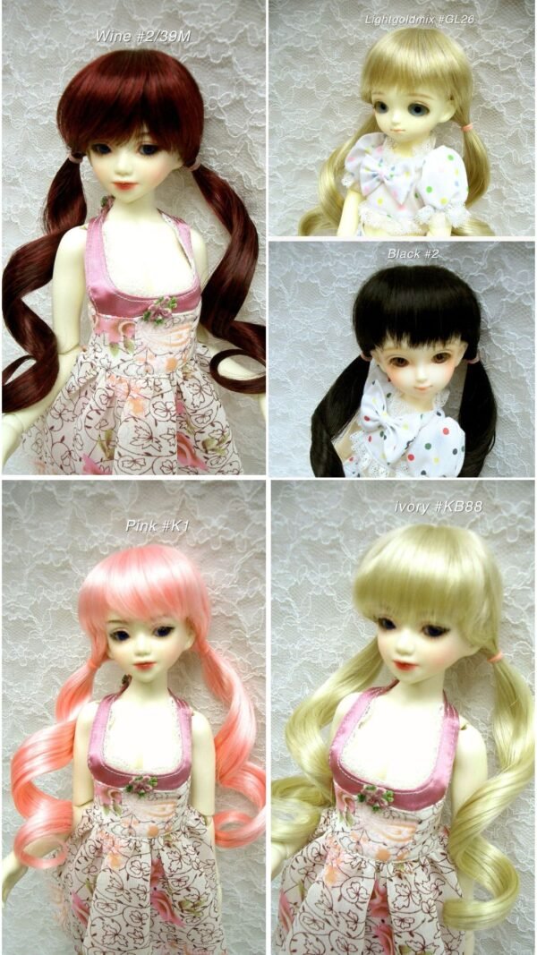 Wig / 6-7 inch / Soft Curly Long Twintails (Lightgoldmix #GL26)