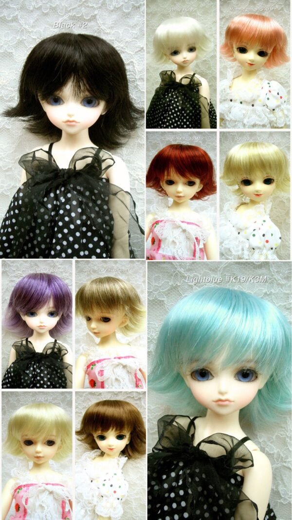 Wig / 7-8 inch / Long Bob Choppy (Black #2)