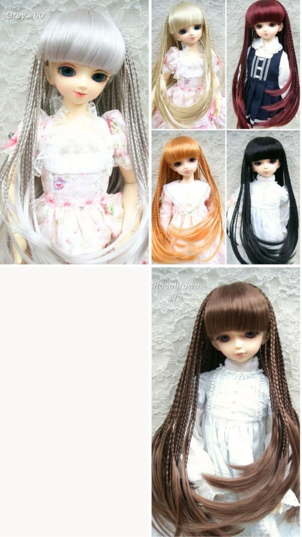 Wig / 7-8 inch / Braided Hair with Bangs (Ivory #KB88)