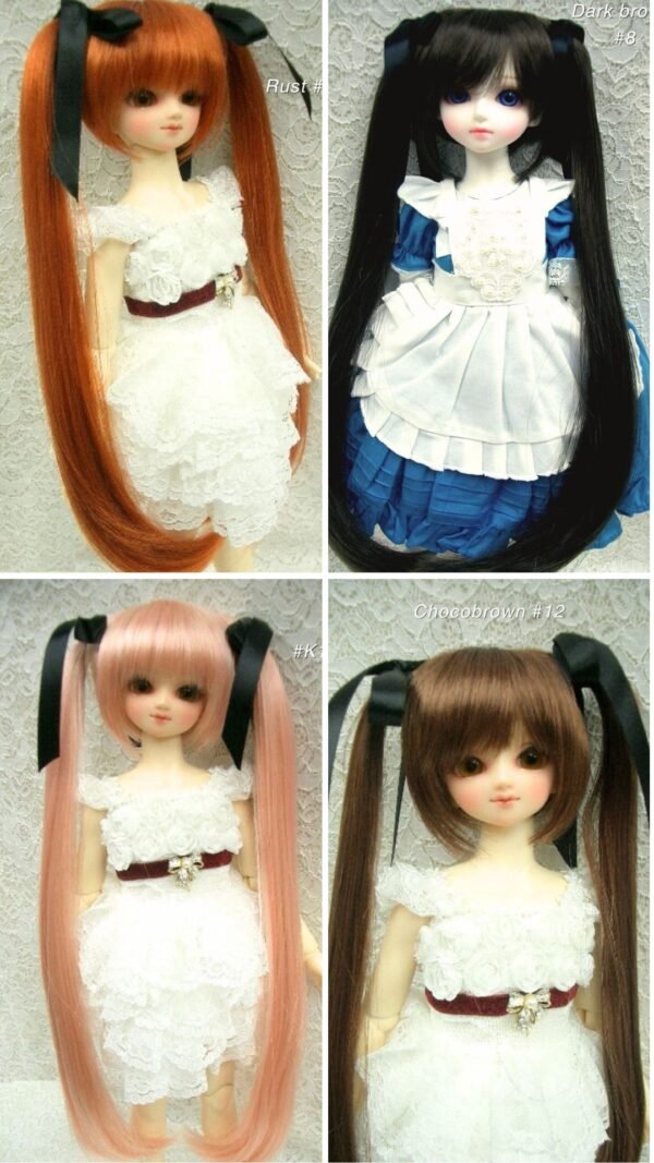 Wig / 7-8 inch / Ribbon Twintail (Ivory #KB88)