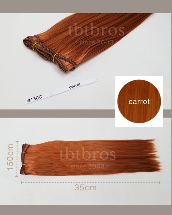 Heat-Resistant Wig Wefting (Carrot #130C)