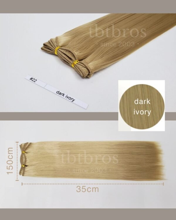 Heat-Resistant Wig Wefting (Dark Ivory #22)