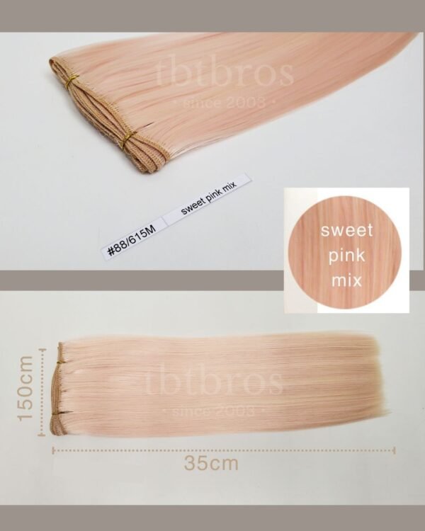 Heat-Resistant Wig Wefting (Sweet Pink mix #88/615M)