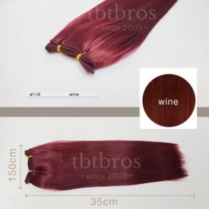 Heat-Resistant Wig Wefting (Wine #118)