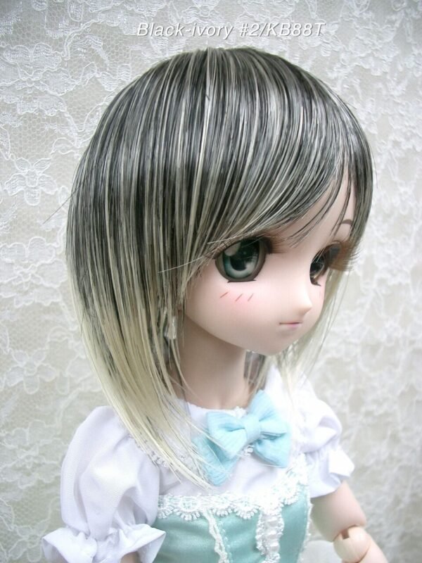 Wig / 8-9 inch / Short (Black-ivory #2/KB88T)