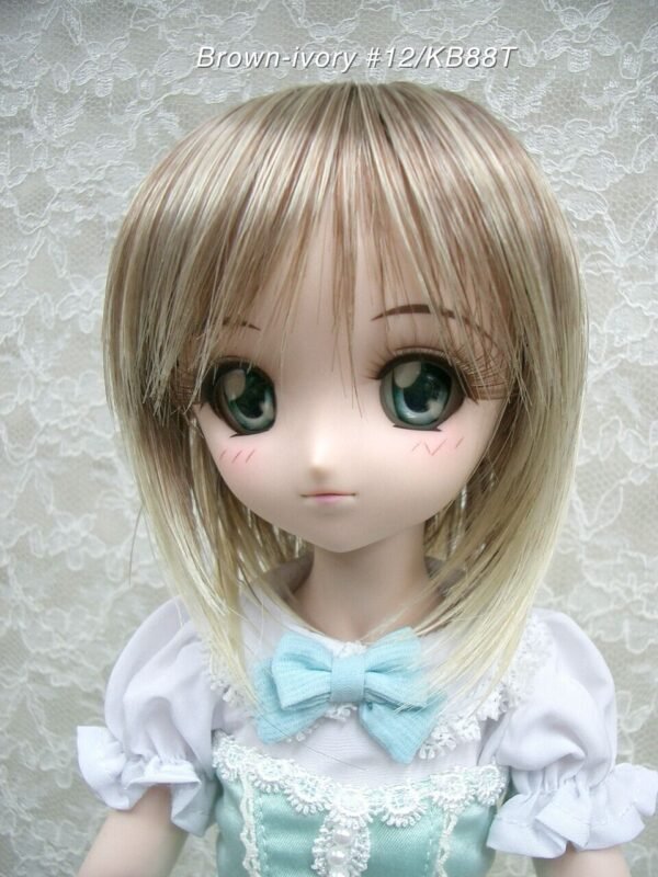 Wig / 8-9 inch / Short (Brown-ivory #12/KB88T)