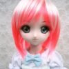 Wig / 8-9 inch / Short (Milkwhite-hotpink #K19/N10)