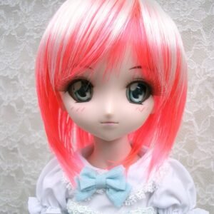 Wig / 8-9 inch / Short (Milkwhite-hotpink #K19/N10)